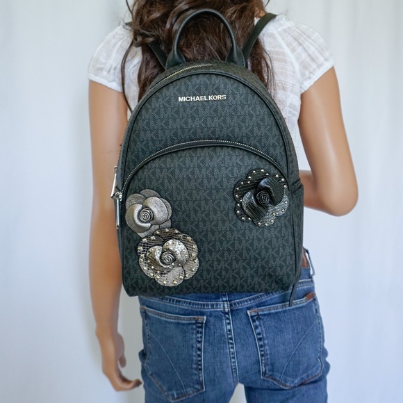 mk floral backpack